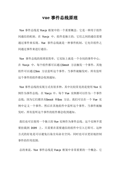 vue事件总线原理