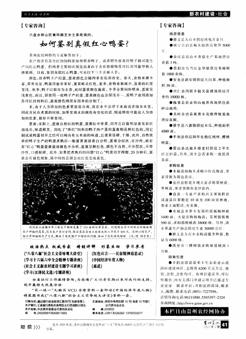 如何鉴别真假红心鸭蛋？