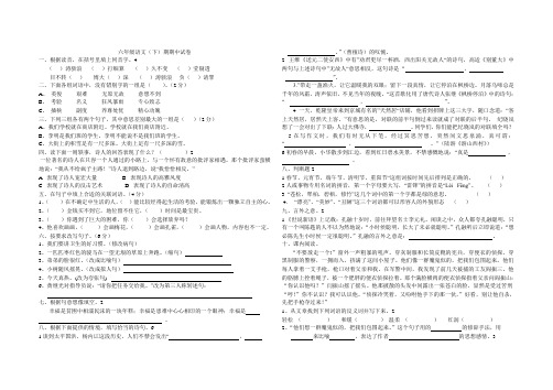 小学六年级语文(下)毕业会考模拟试卷