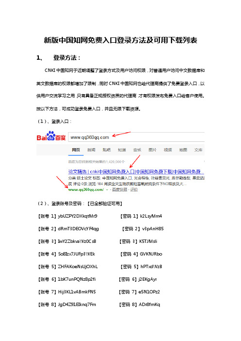 新版中国知网入口登录方法及可用列表