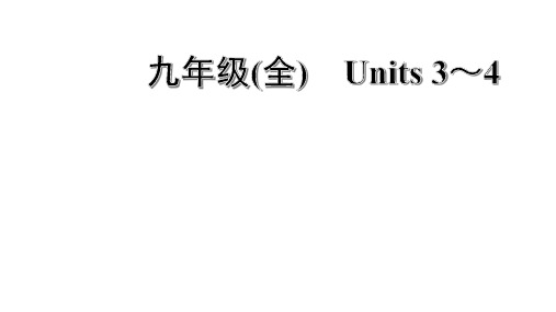 中考英语复习人教版 九年级Units 3～4重点词汇附答案