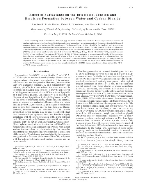 Effect of Surfactants on the Interfacial