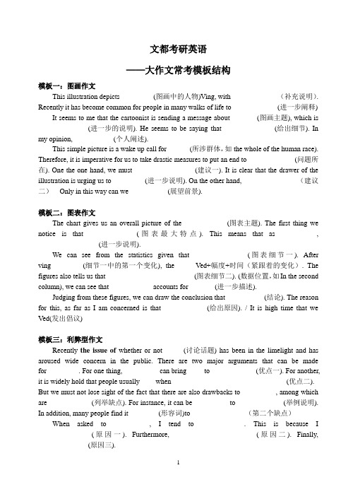 书信作文八大模板