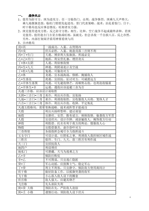 奇门遁甲自学笔记