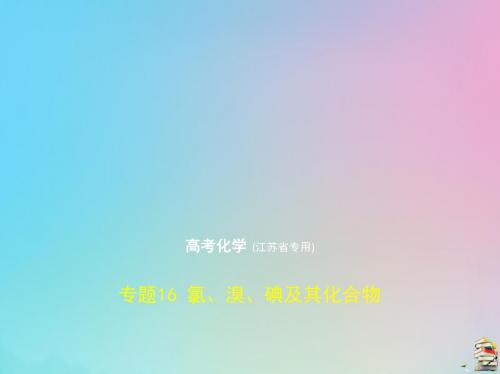2020版高考化学一轮复习专题16氯、溴、碘及其化合物课件