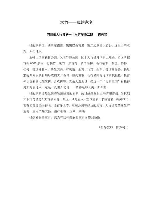 大竹——我的家乡(胡志鹏)