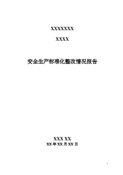 矿山-安全标准化不符合项整改汇报表
