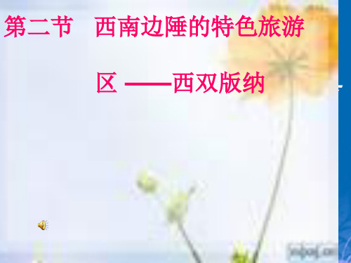 西南边陲的特色旅游区--西双版纳介绍(ppt 32页)