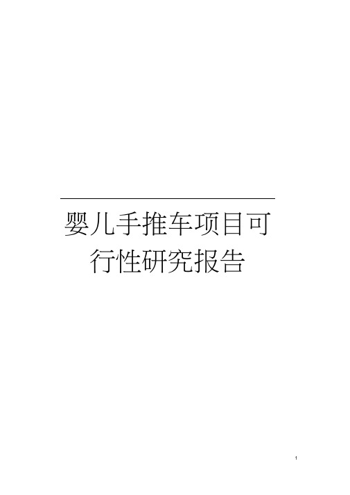 婴儿手推车项目可行性研究报告模板