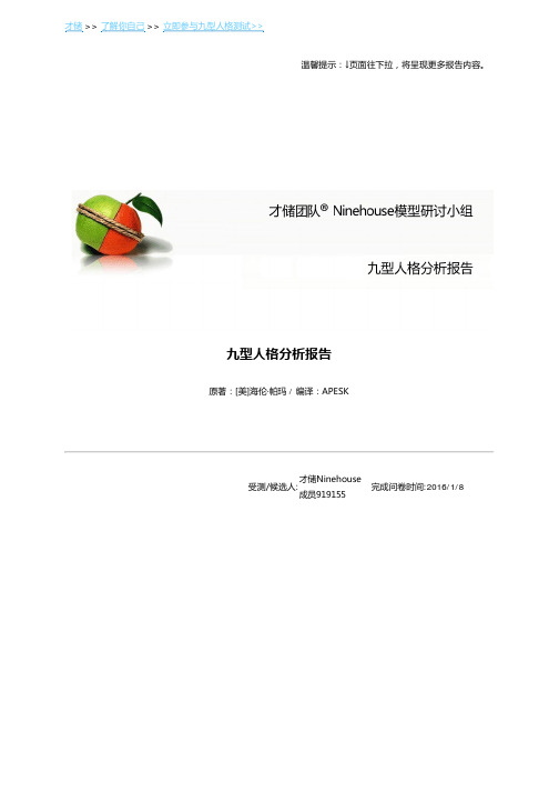 Apesk_report九型人格