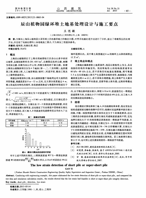 辰山植物园绿环堆土地基处理设计与施工要点