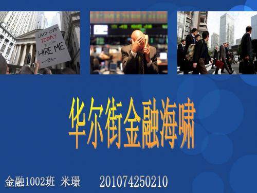 华尔街金融海啸