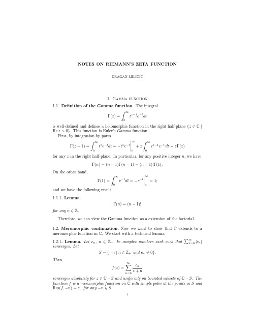 zeta function