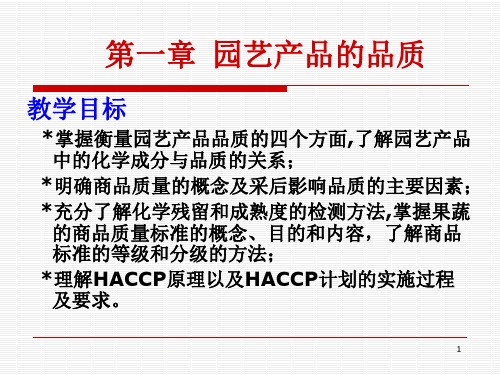 园艺产品的品质PPT课件