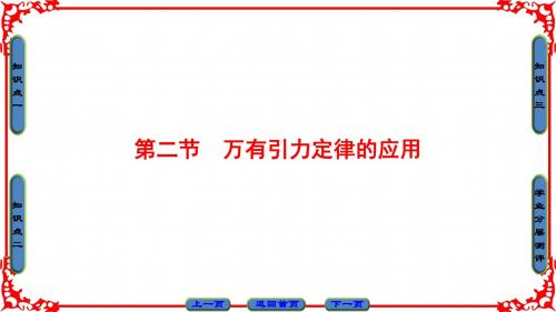 粤教版物理必修2课件：第3章 第2节 万有引力定律的应用