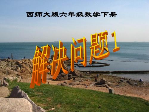 2014西师大版数学六下《百分数解决问题》ppt课件1