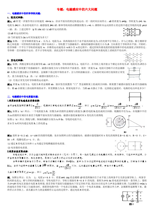 专题：电磁感应中的六大问题(精编)