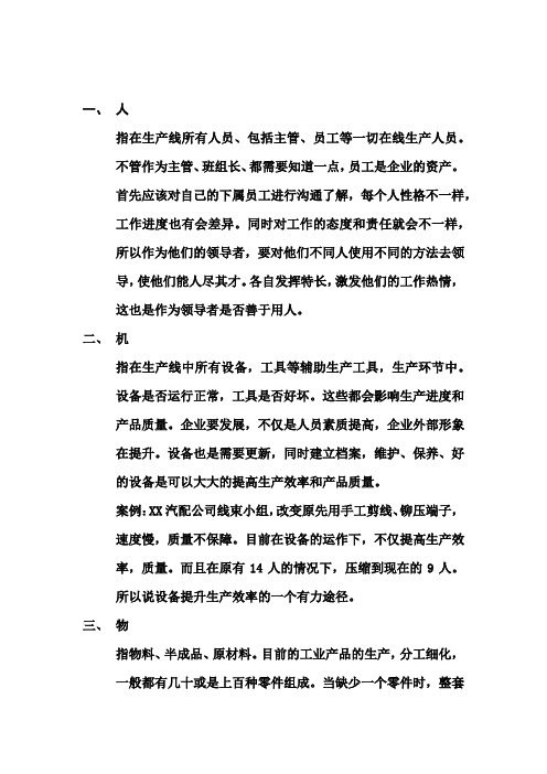 生产管理六要素