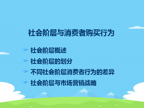 社会阶层与消费者购买行为(ppt 43页)