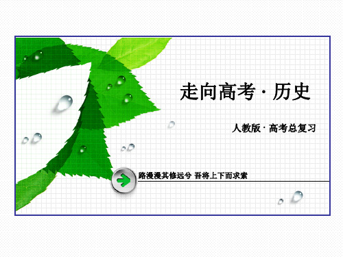 走向高考高考历史人教一轮总复习课件：必修1 第6单元 第讲 世界多极化趋势的出现和世纪之交的世界格局