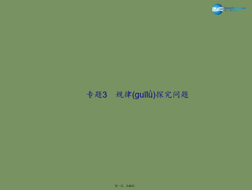 中考数学总复习 专题3 规律探究问题课件