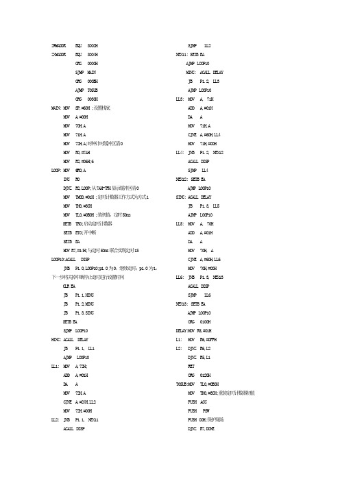 数字钟程序