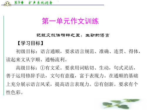 高中语文(粤教,必修二)精品课件：第一单元 作文训练(41张ppt)