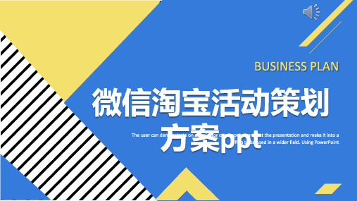 微信淘宝活动策划方案ppt