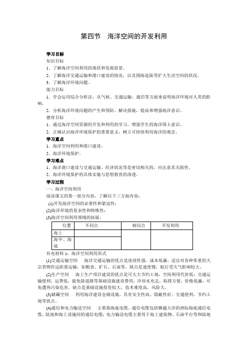 海洋空间的开发利用