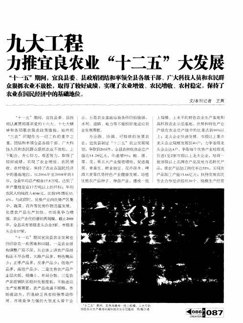 九大工程 力推宜良农业“十二五”大发展