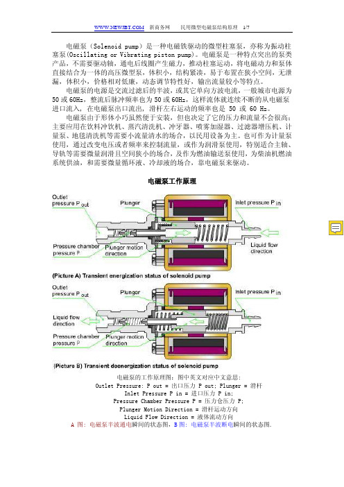 民用微型电磁泵结构原理