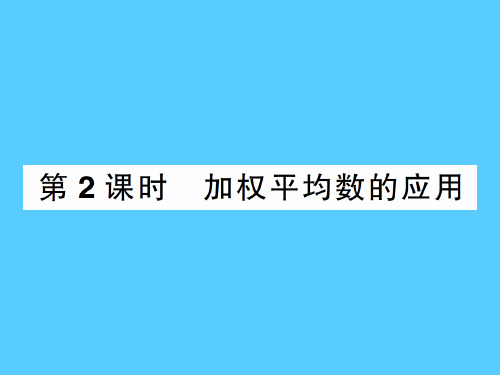 6.1第2课时 加权平均数的应用-2020秋八年级北师大版数学上册作业课件PPT