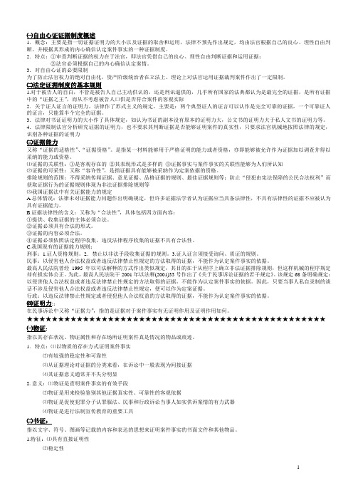 证据法——要点