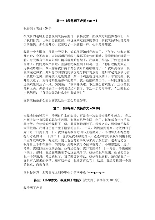 我受到了表扬作文400字