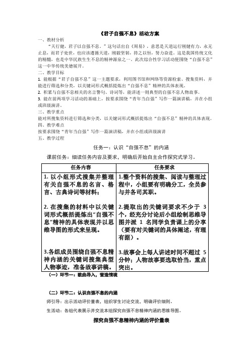 新人教版(部编)九年级语文上册《二单元  综合性学习  君子自强不息》优质课教案_9