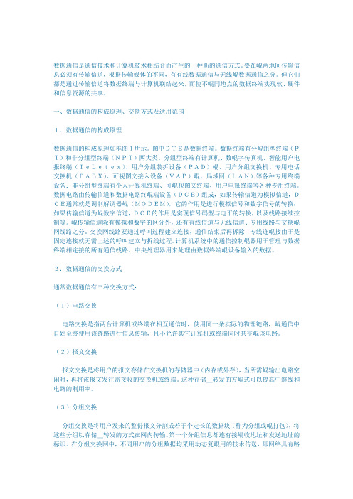 浅谈数据通信及其应用前景_通信论文