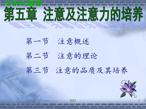 注意及注意力的培养PPT课件