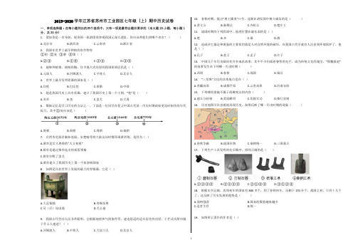 2019-2020学年江苏省苏州市工业园区七年级(上)期中历史试卷含解析