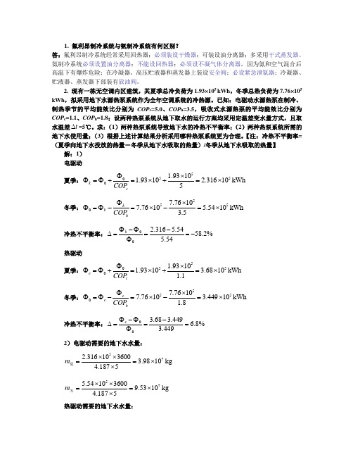 制冷用空调技术 整理