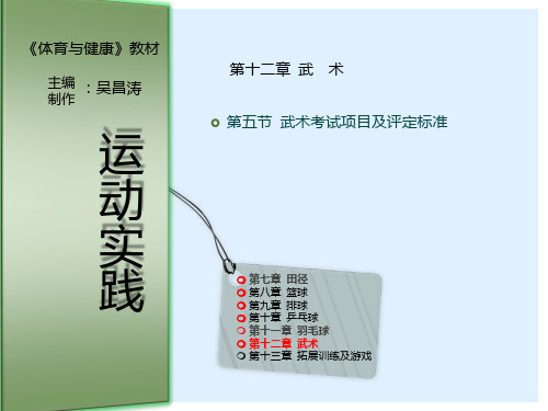 武术考试项目及评定标准