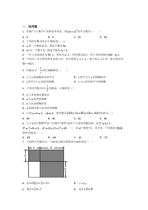 深圳北大附中深圳南山分校七年级数学上册第三单元《一元一次方程》测试卷(含答案解析)