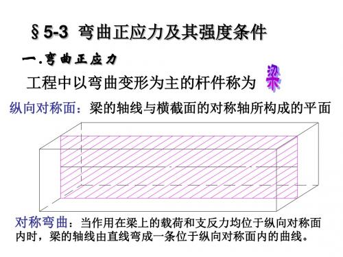 材料力学__弯曲正应力及其强度条件