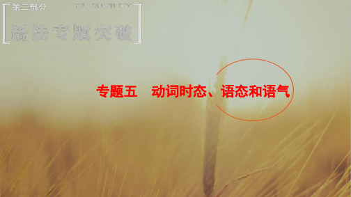 2019版高三英语外研版一轮课件：第2部分 专题5 动词时态、语态和语气 精品