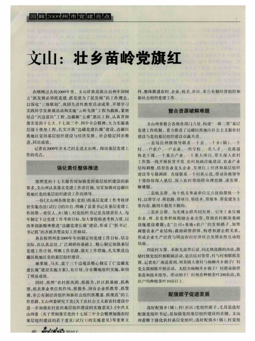 文山：壮乡苗岭党旗红