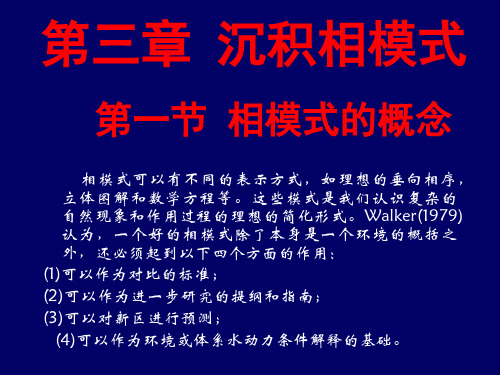 沉积相模式