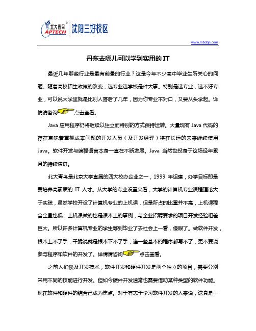 丹东去哪儿可以学到实用的IT