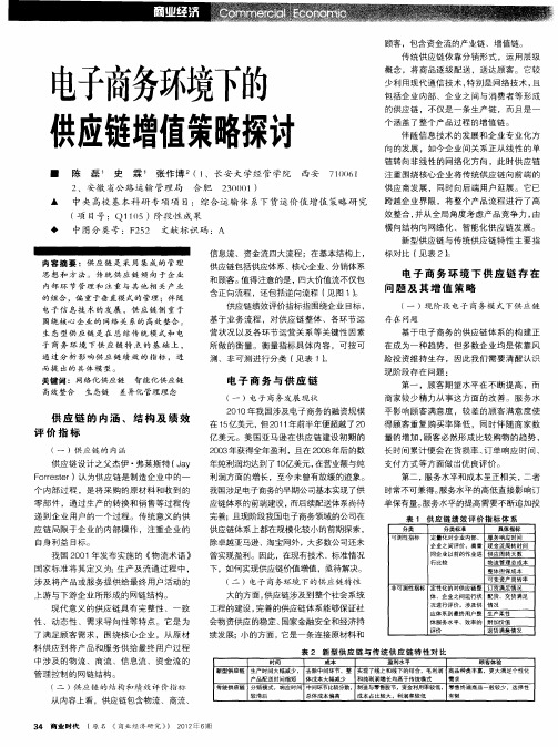 电子商务环境下的供应链增值策略探讨