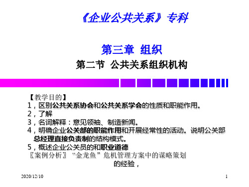 公共关系组织机构 Microsoft PowerPoint 演示文稿PPT教学课件