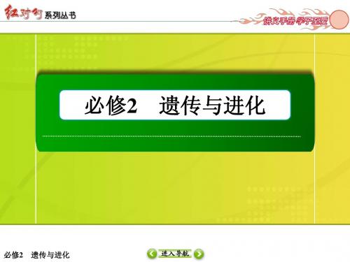 红对勾2015高考生物一轮课件：2.7现代生物进化理论