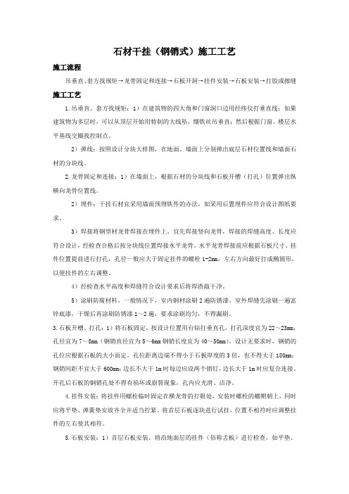 石材干挂(钢销式)